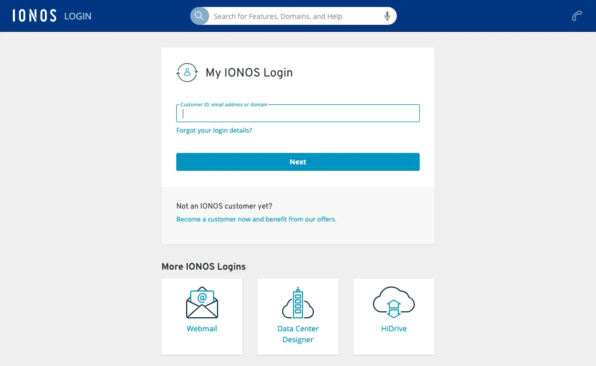 IONOS Webmail Login